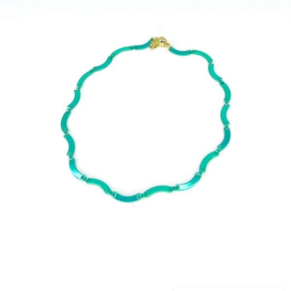 By Alexa Rae Wavy Necklace liquid metallic beach cocktail